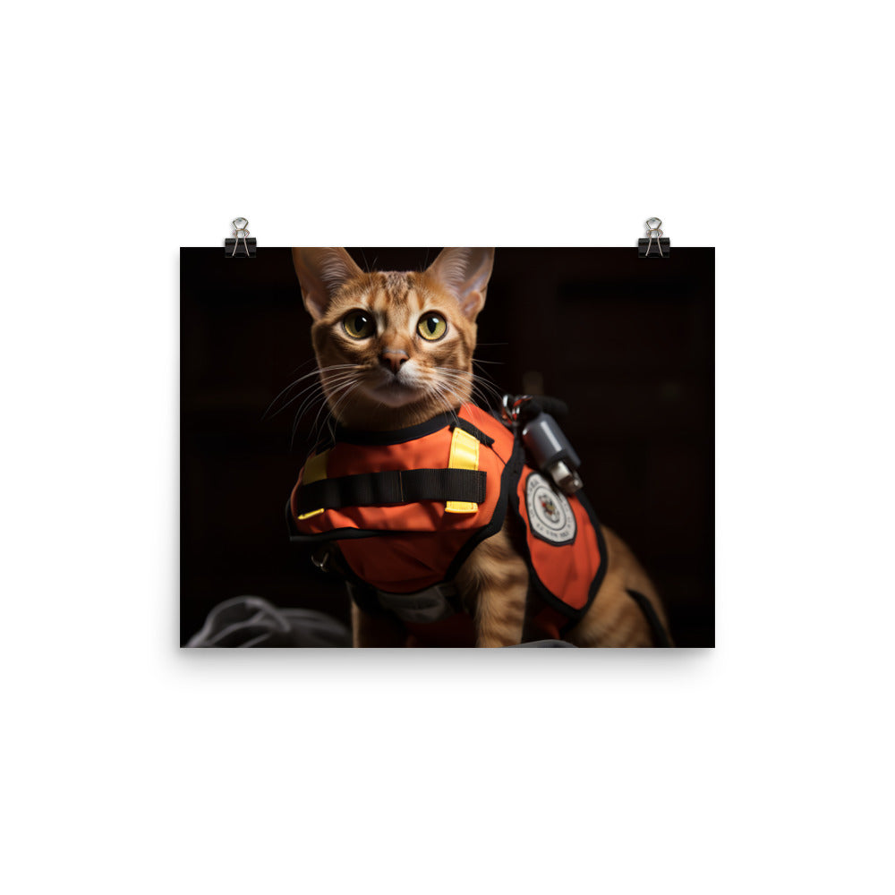 Abyssinian Paramedic Photo paper poster - PosterfyAI.com