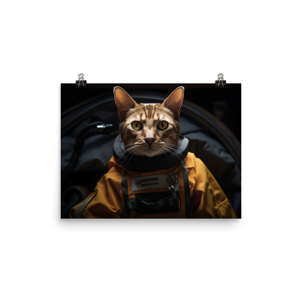Abyssinian Paramedic Photo paper poster - PosterfyAI.com