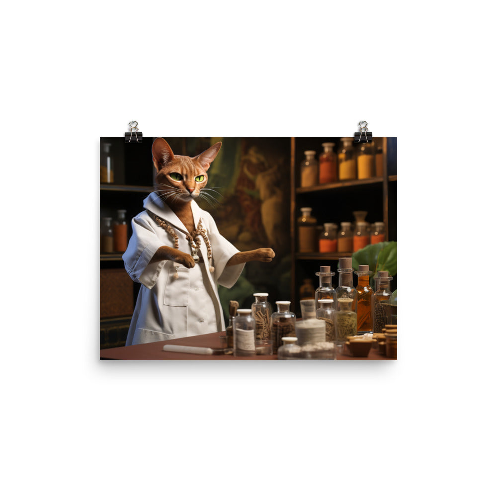 Abyssinian Pharmacist Photo paper poster - PosterfyAI.com
