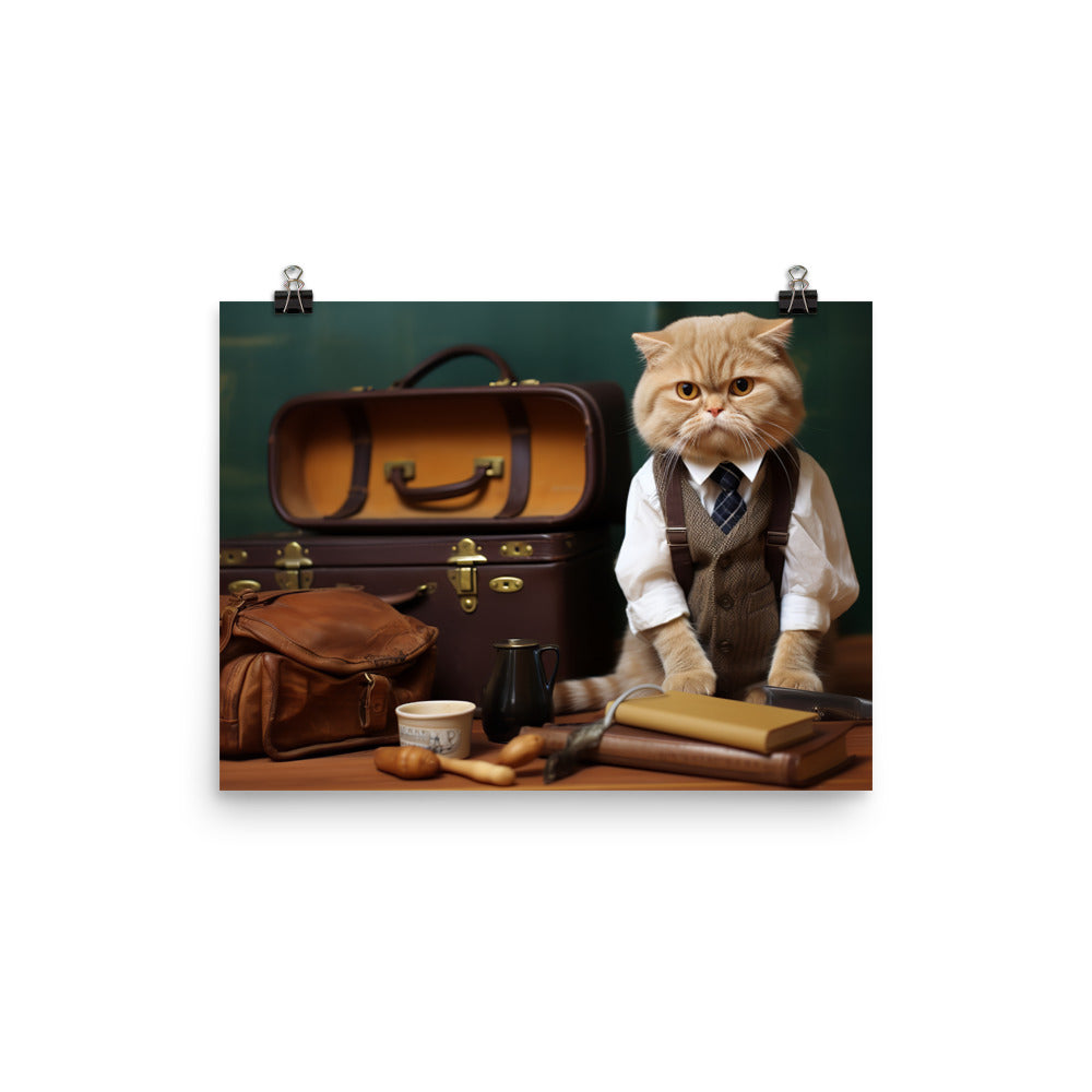 Scottish Fold Student Photo paper poster - PosterfyAI.com
