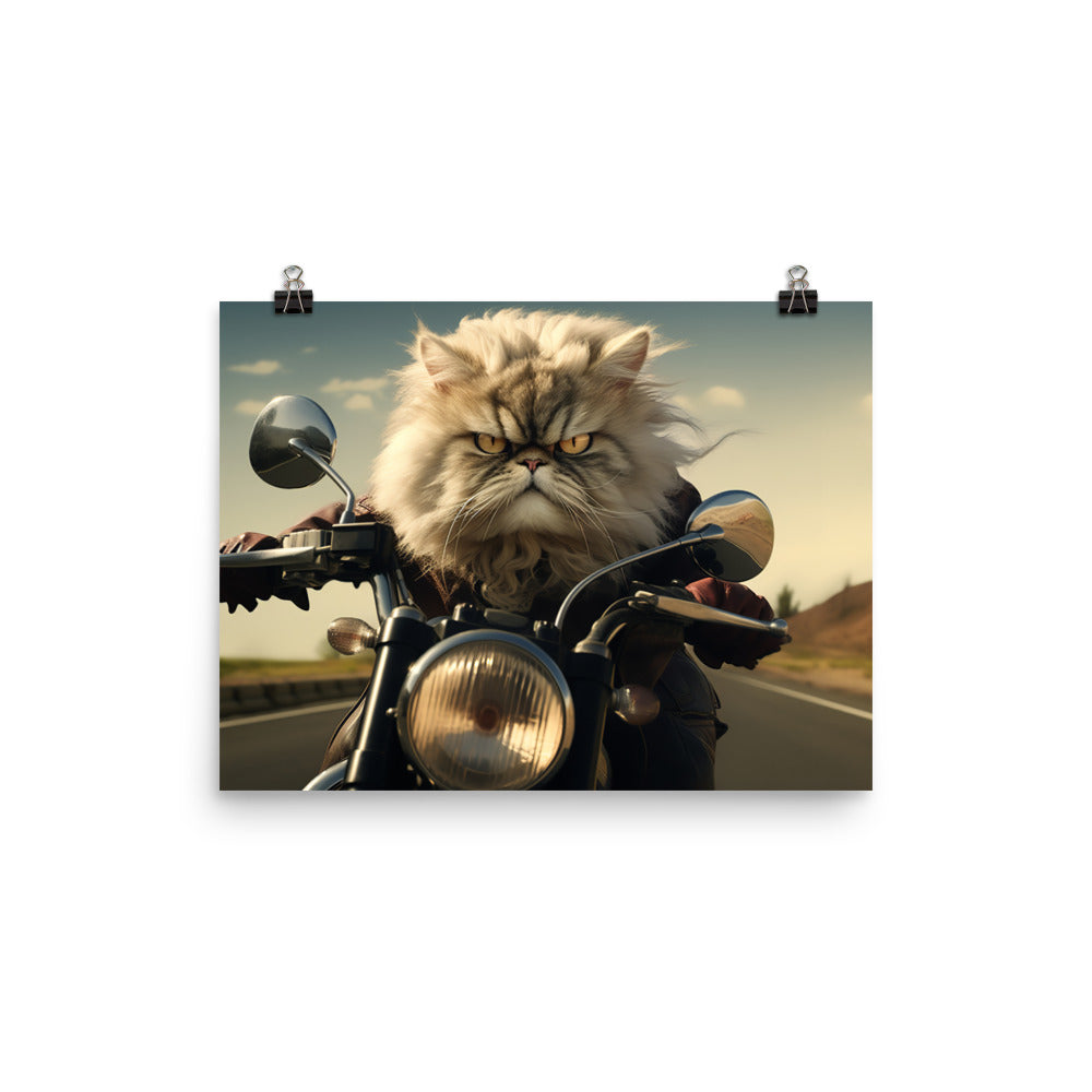 Persian Superbike Athlete Photo paper poster - PosterfyAI.com