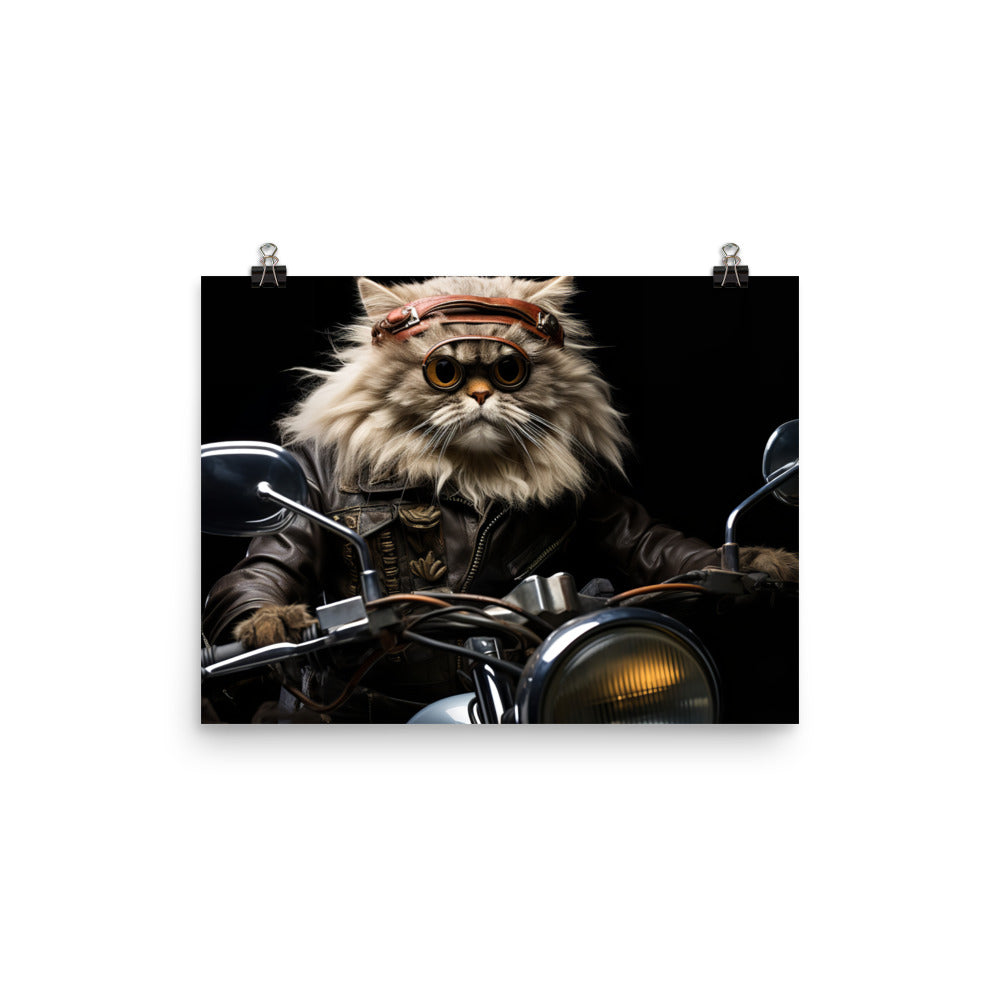 Persian Superbike Athlete Photo paper poster - PosterfyAI.com