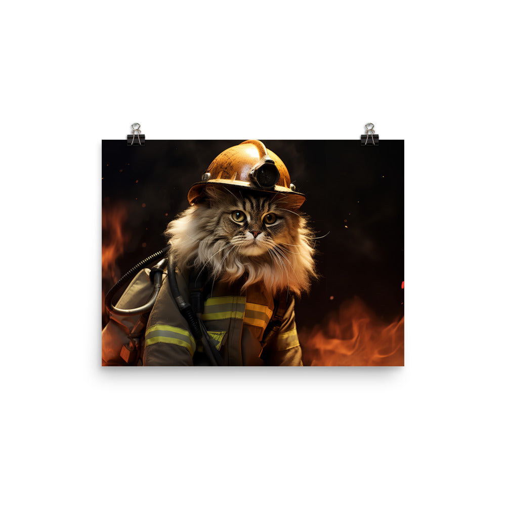 Persian Firefighter Photo paper poster - PosterfyAI.com