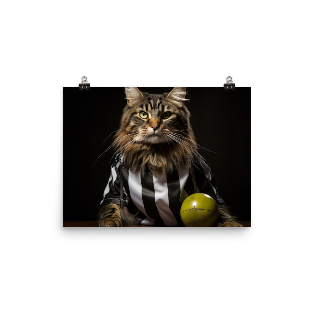 Maine Coon Referee Photo paper poster - PosterfyAI.com