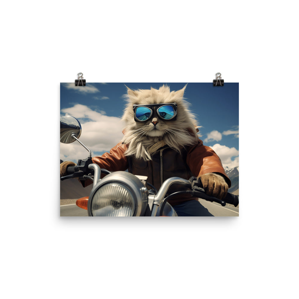 Himalayan Superbike Athlete Photo paper poster - PosterfyAI.com