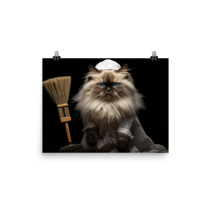Himalayan Janitor Photo paper poster - PosterfyAI.com