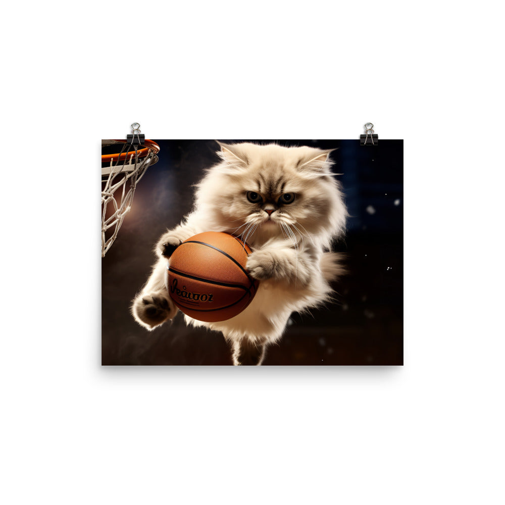 Himalayan Basketball Player Photo paper poster - PosterfyAI.com