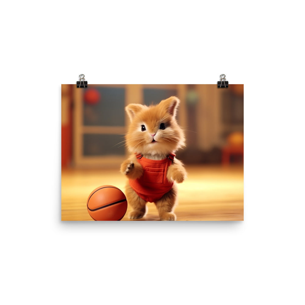 Lionhead Basketball Photo paper poster - PosterfyAI.com