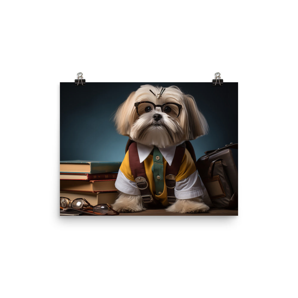 Lhasa Apso Student Photo paper poster - PosterfyAI.com