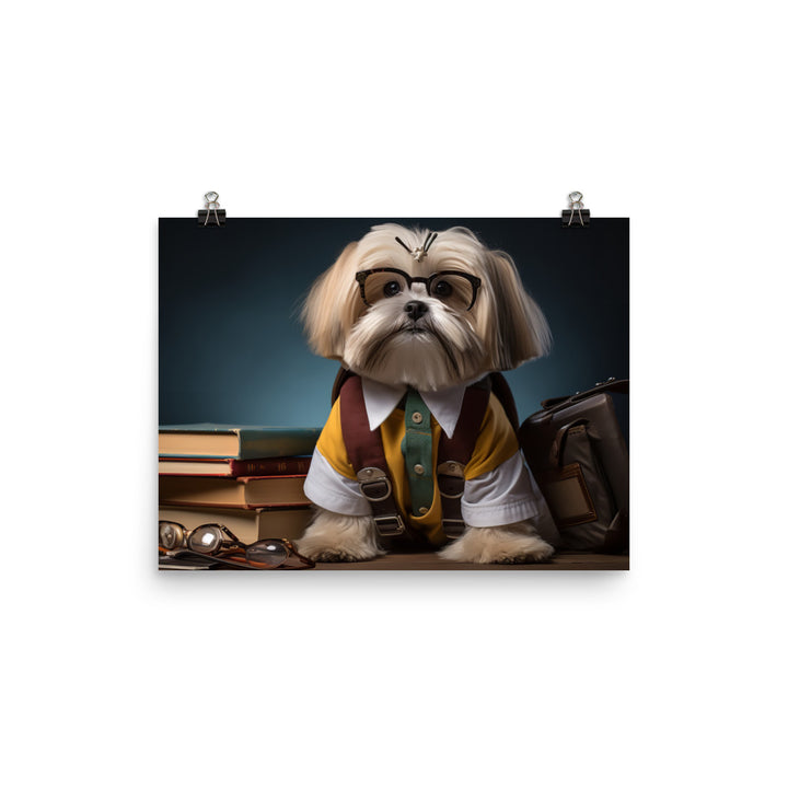 Lhasa Apso Student Photo paper poster - PosterfyAI.com