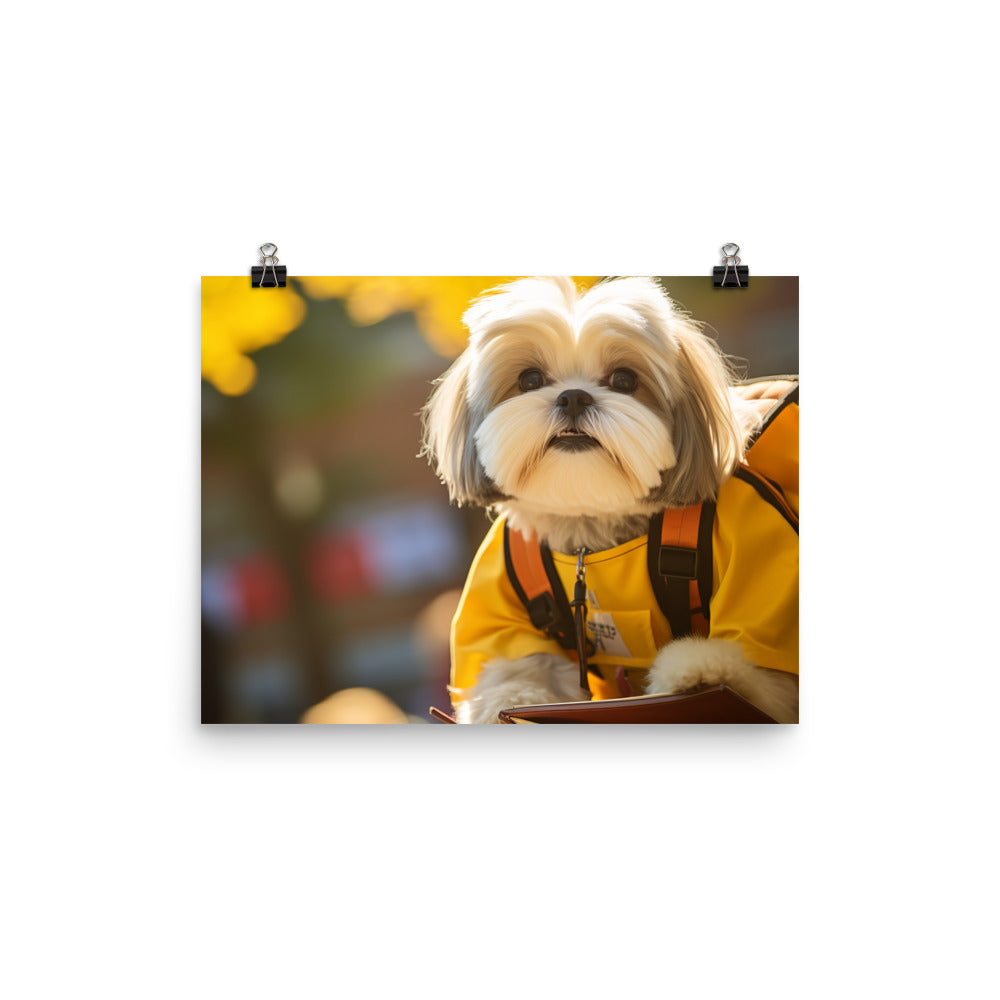 Lhasa Apso Student Photo paper poster - PosterfyAI.com