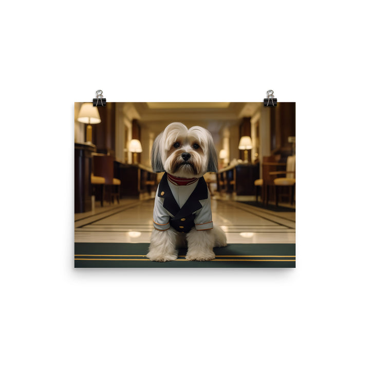 Lhasa Apso Hotel Staff Photo paper poster - PosterfyAI.com