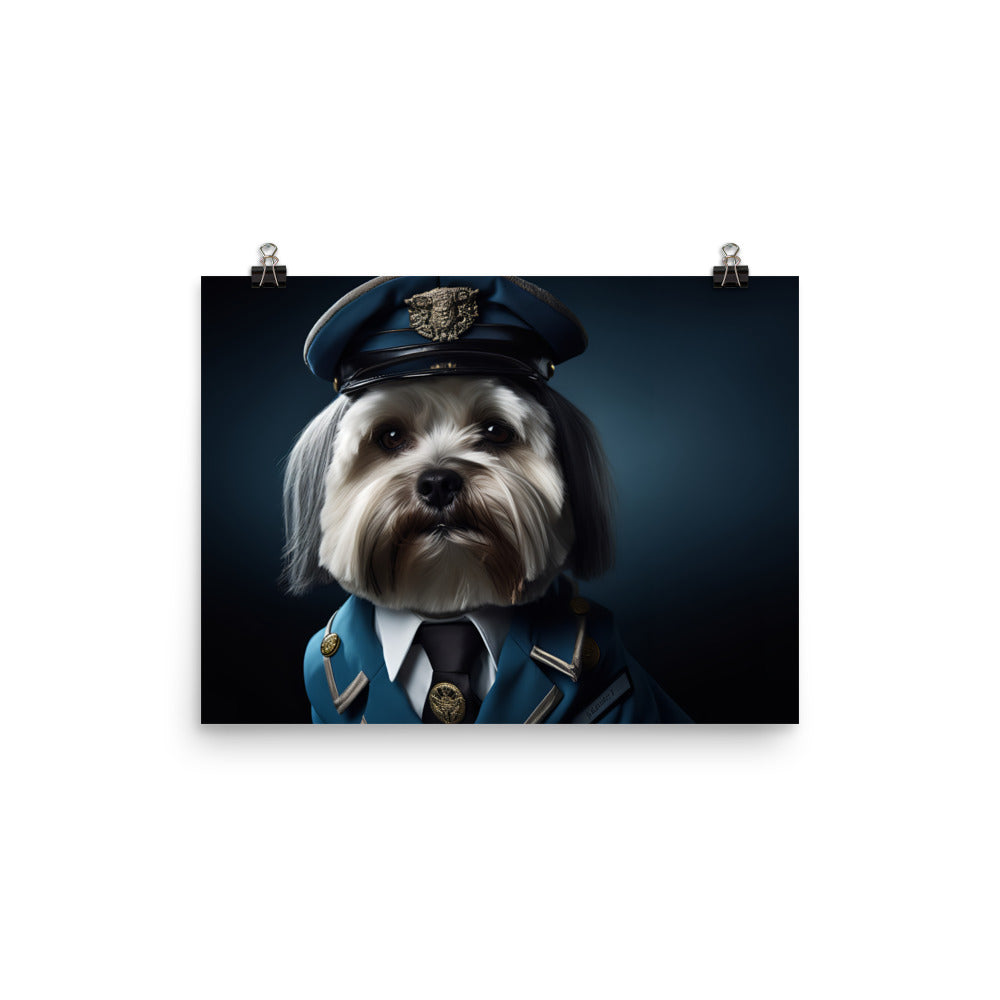 Lhasa Apso Cabin Crew Photo paper poster - PosterfyAI.com