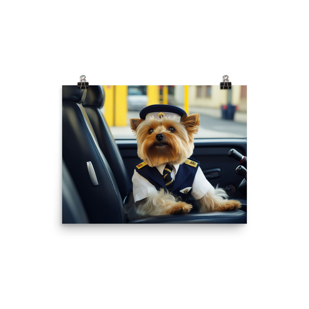 Yorkshire Terrier Transit Operator Photo paper poster - PosterfyAI.com