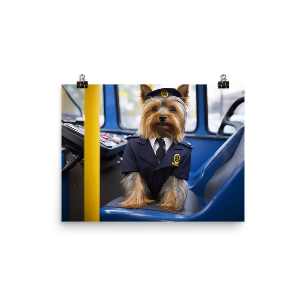 Yorkshire Terrier Transit Operator Photo paper poster - PosterfyAI.com