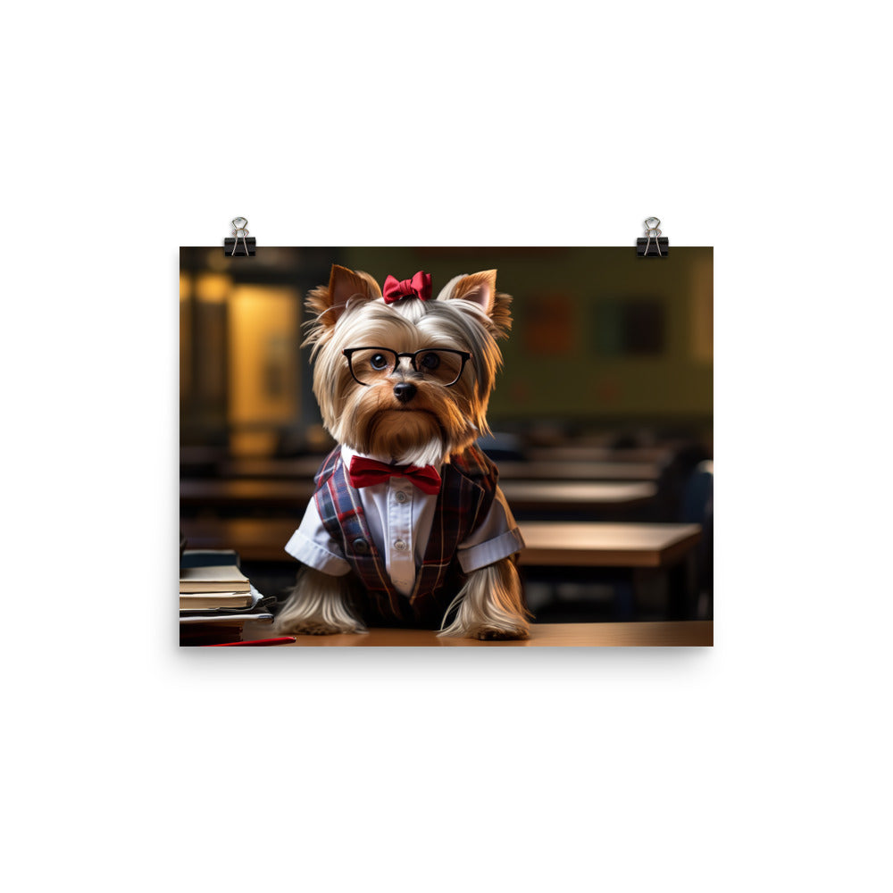 Yorkshire Terrier Student Photo paper poster - PosterfyAI.com