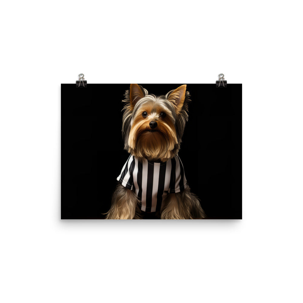 Yorkshire Terrier Referee Photo paper poster - PosterfyAI.com