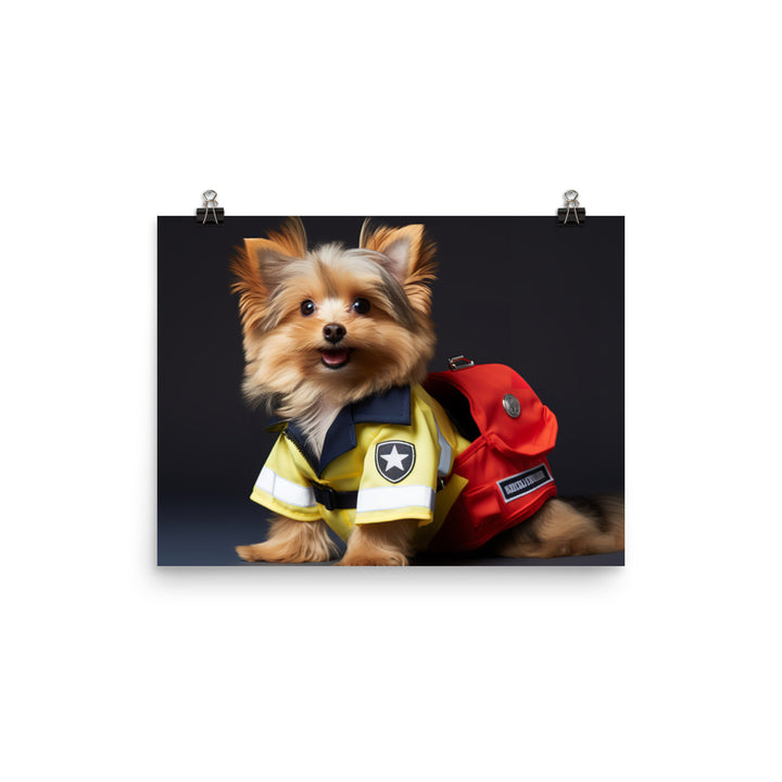 Yorkshire Terrier Paramedic Photo paper poster - PosterfyAI.com