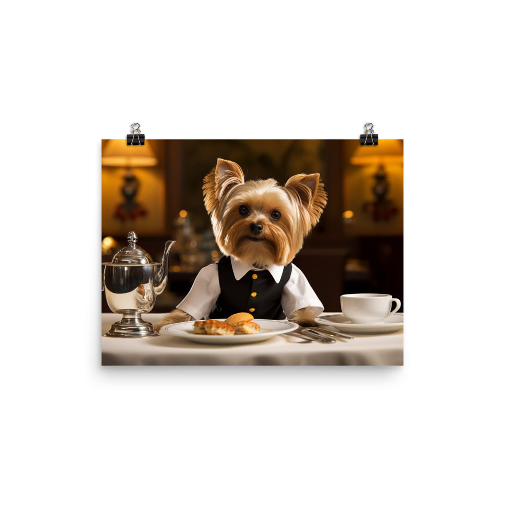 Yorkshire Terrier Hotel Staff Photo paper poster - PosterfyAI.com