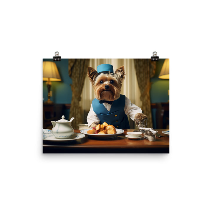 Yorkshire Terrier Hotel Staff Photo paper poster - PosterfyAI.com