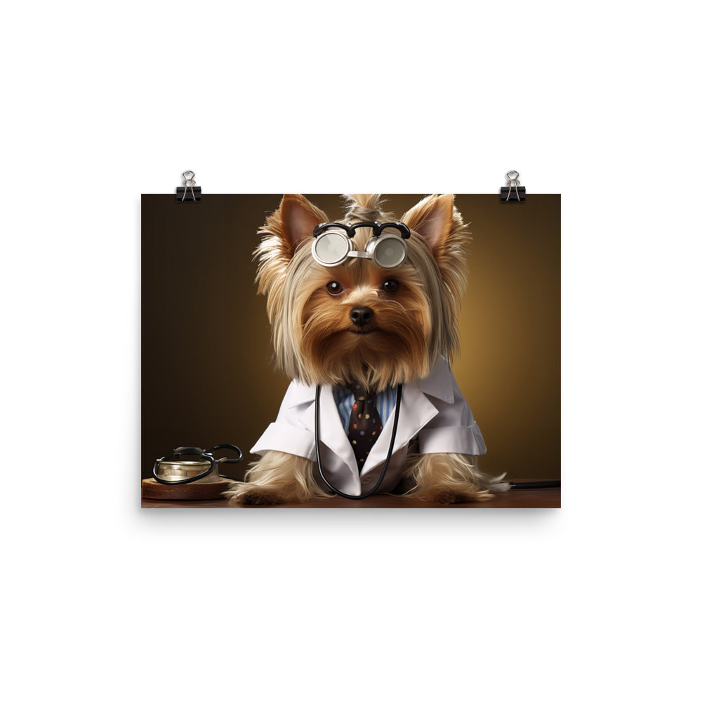 Yorkshire Terrier Doctor Photo paper poster - PosterfyAI.com