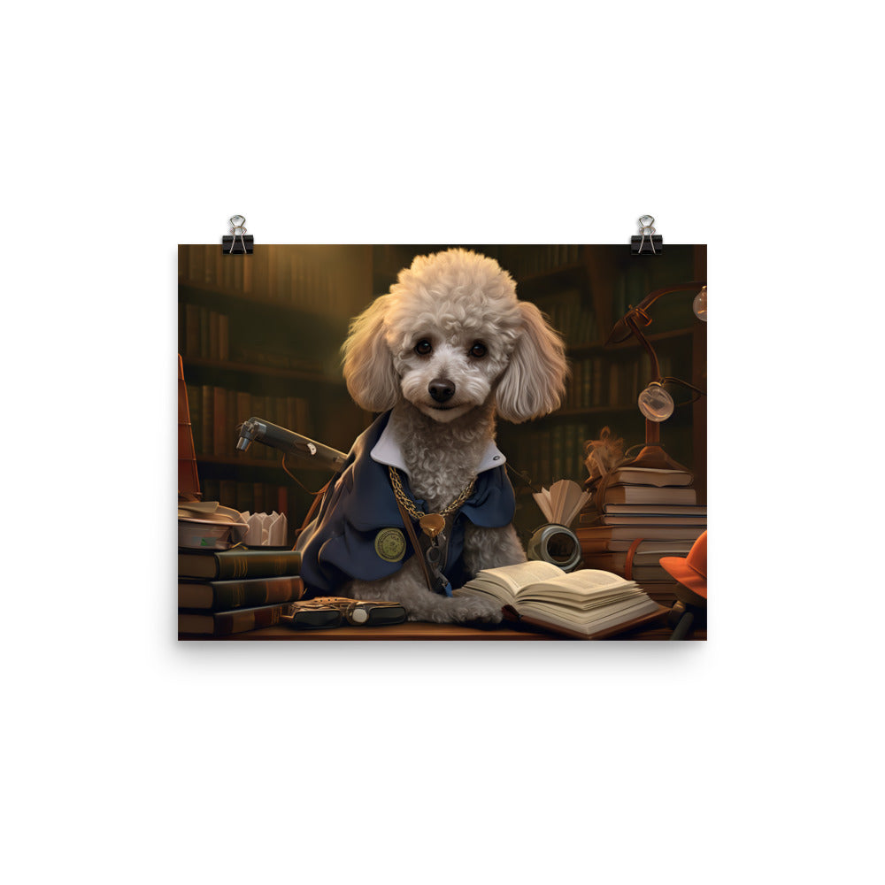 Poodle Student Photo paper poster - PosterfyAI.com