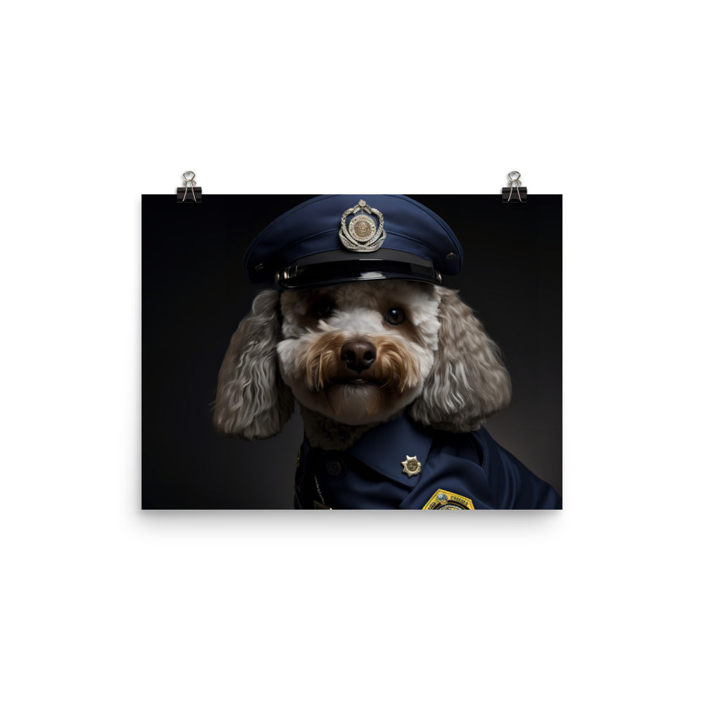 Poodle Security Officer Photo paper poster - PosterfyAI.com