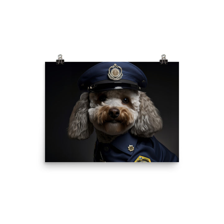 Poodle Security Officer Photo paper poster - PosterfyAI.com