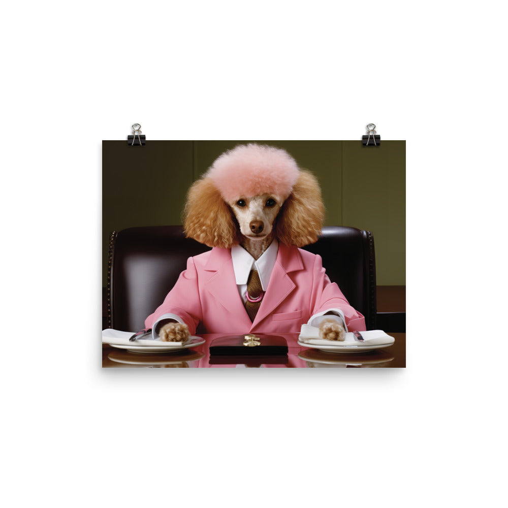 Poodle Sales Consultant Photo paper poster - PosterfyAI.com