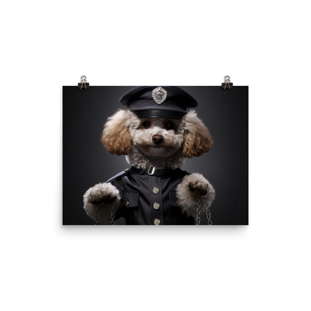 Poodle Prison Officer Photo paper poster - PosterfyAI.com