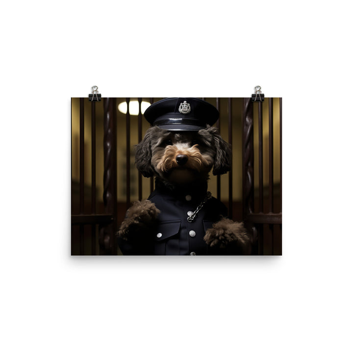 Poodle Prison Officer Photo paper poster - PosterfyAI.com