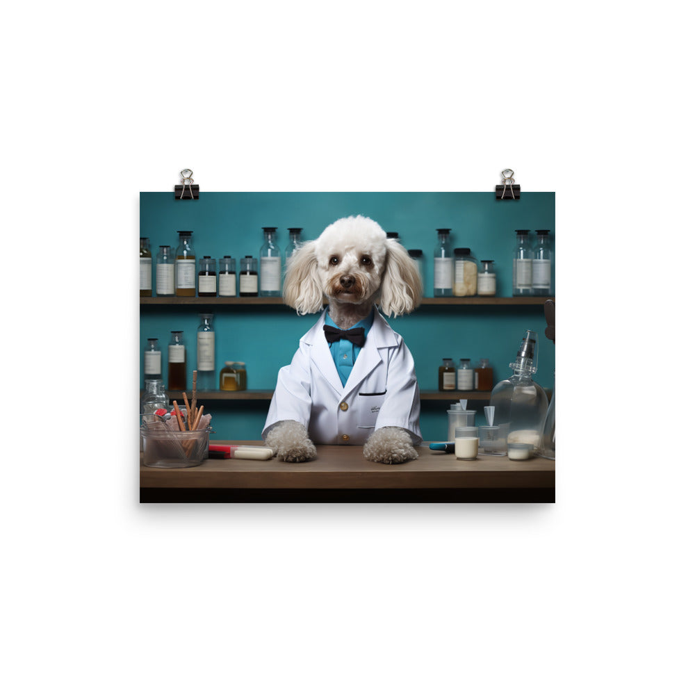 Poodle Pharmacist Photo paper poster - PosterfyAI.com