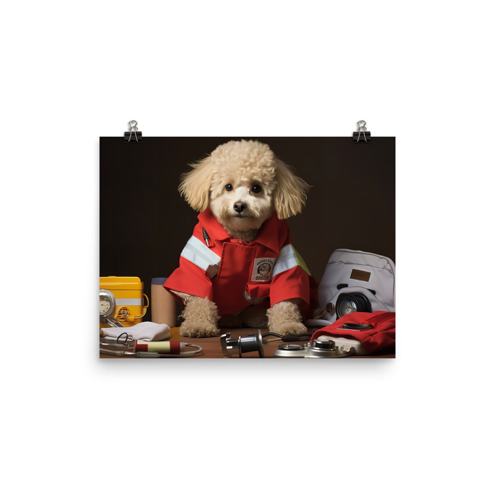 Poodle Paramedic Photo paper poster - PosterfyAI.com