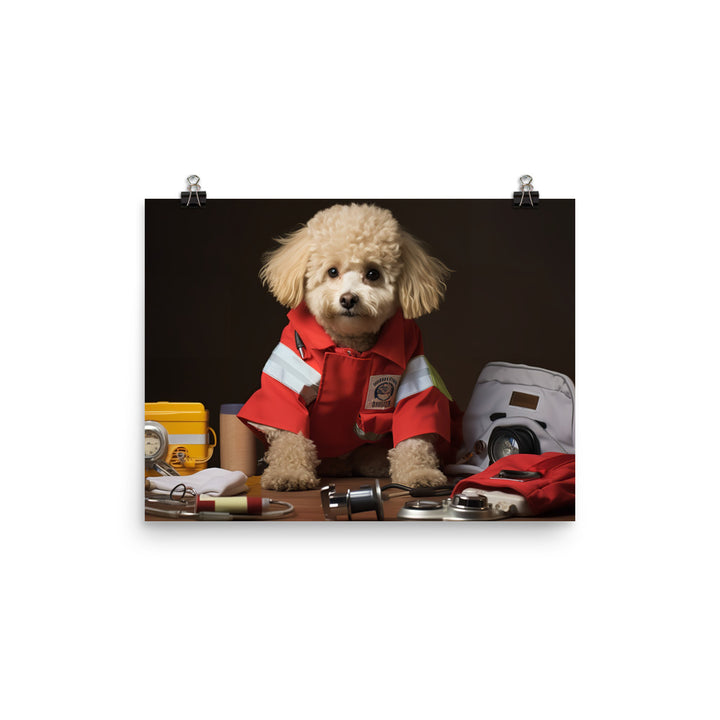 Poodle Paramedic Photo paper poster - PosterfyAI.com