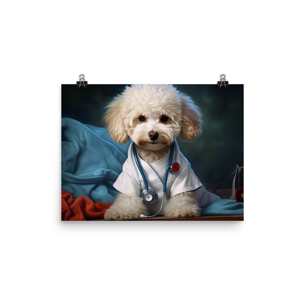 Poodle Nurse Photo paper poster - PosterfyAI.com