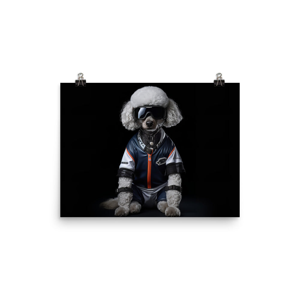 Poodle Motorsport Athlete Photo paper poster - PosterfyAI.com