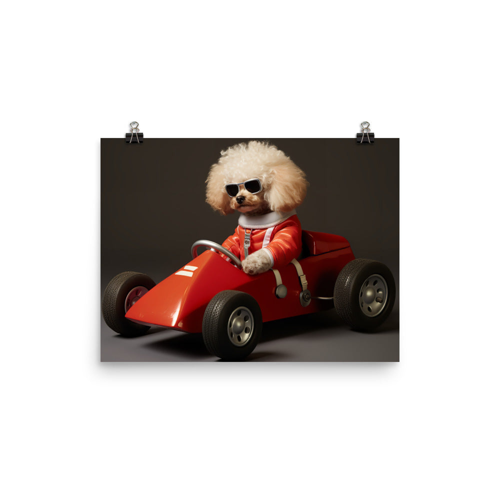 Poodle Motorsport Athlete Photo paper poster - PosterfyAI.com