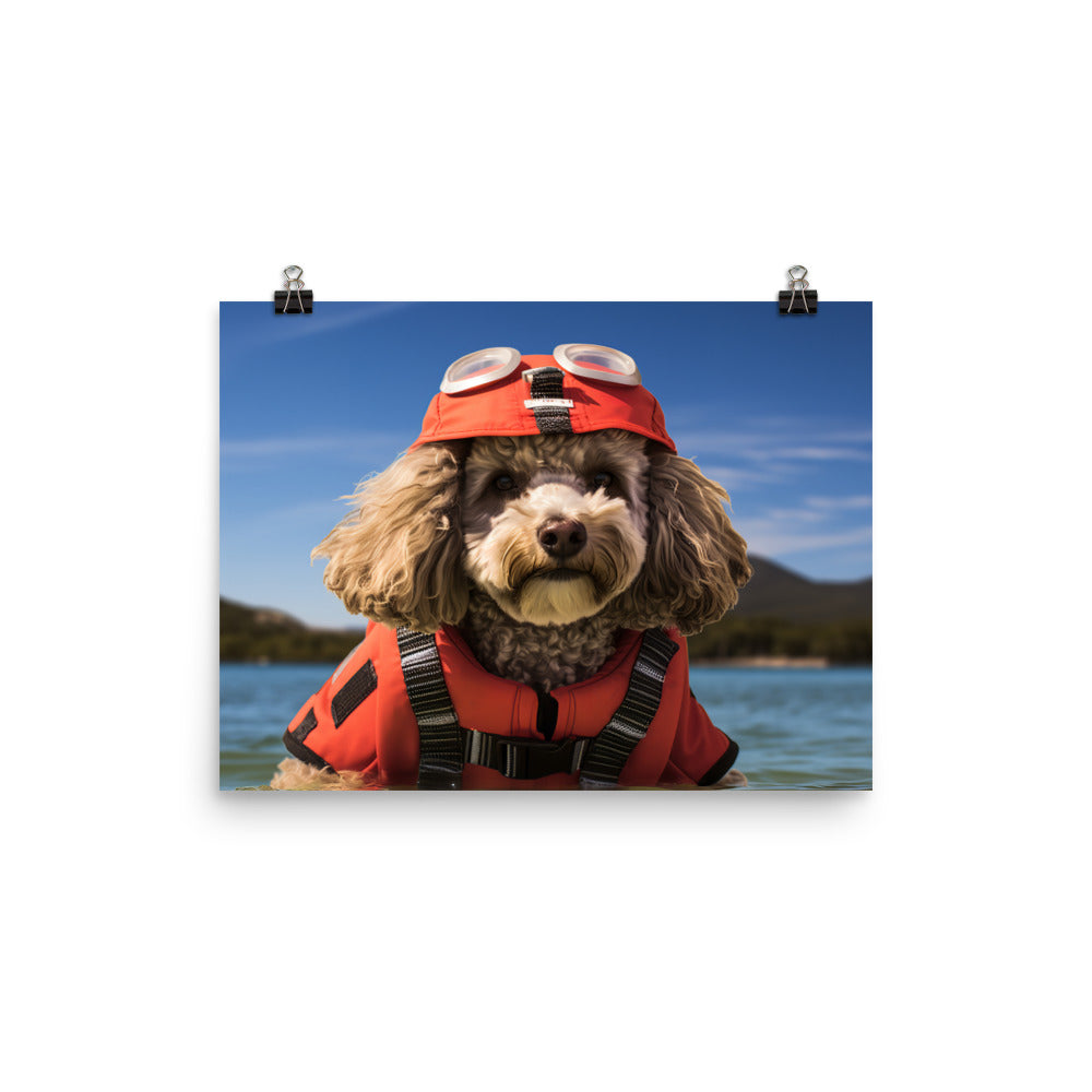 Poodle Lifeguard Photo paper poster - PosterfyAI.com