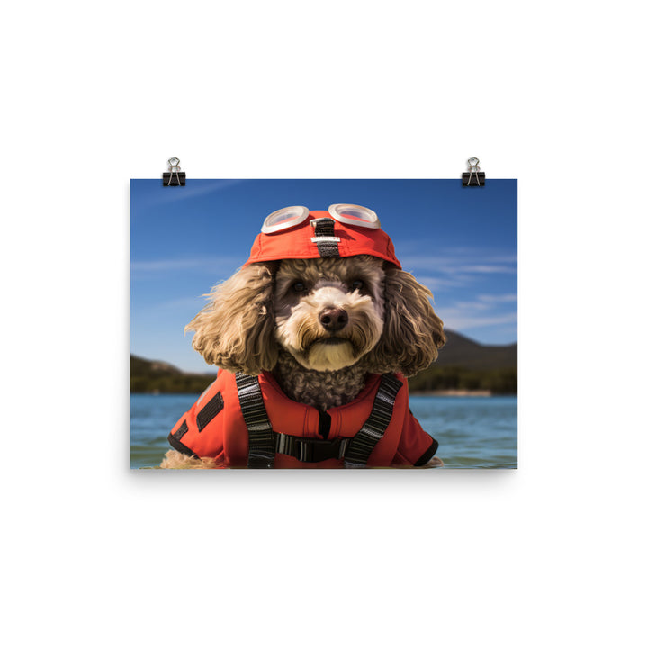 Poodle Lifeguard Photo paper poster - PosterfyAI.com