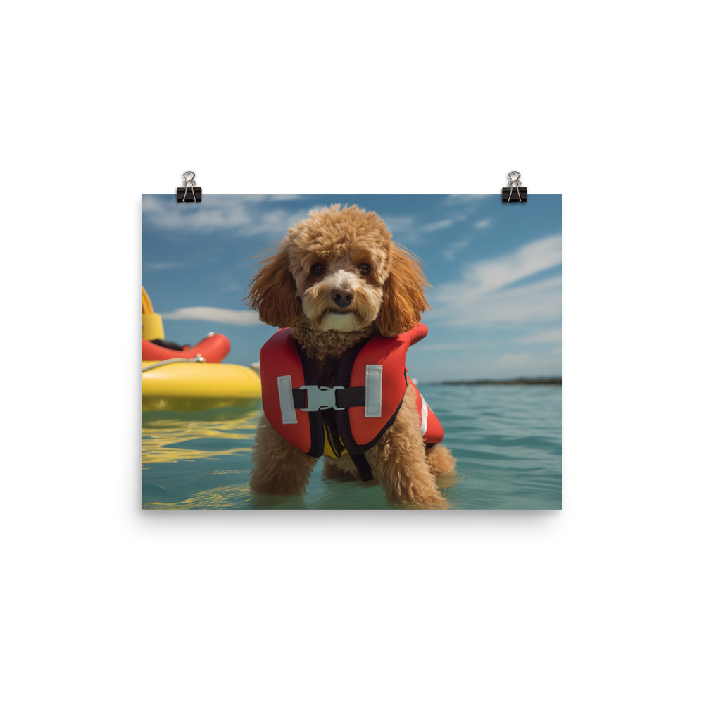 Poodle Lifeguard Photo paper poster - PosterfyAI.com