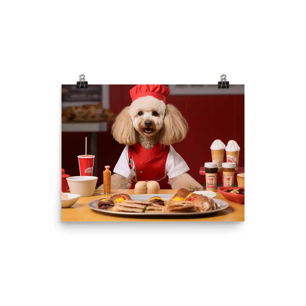 Poodle Fast Food Crew Photo paper poster - PosterfyAI.com