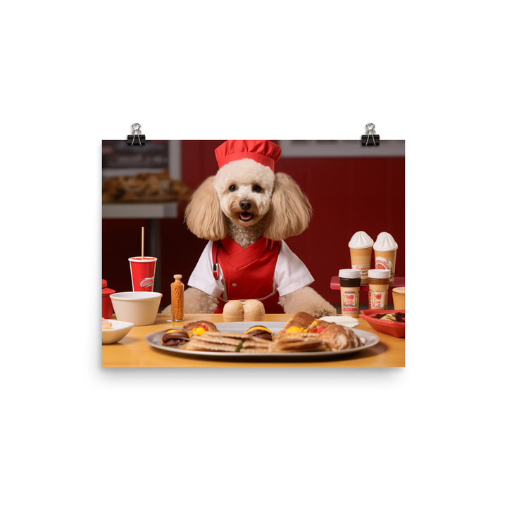Poodle Fast Food Crew Photo paper poster - PosterfyAI.com