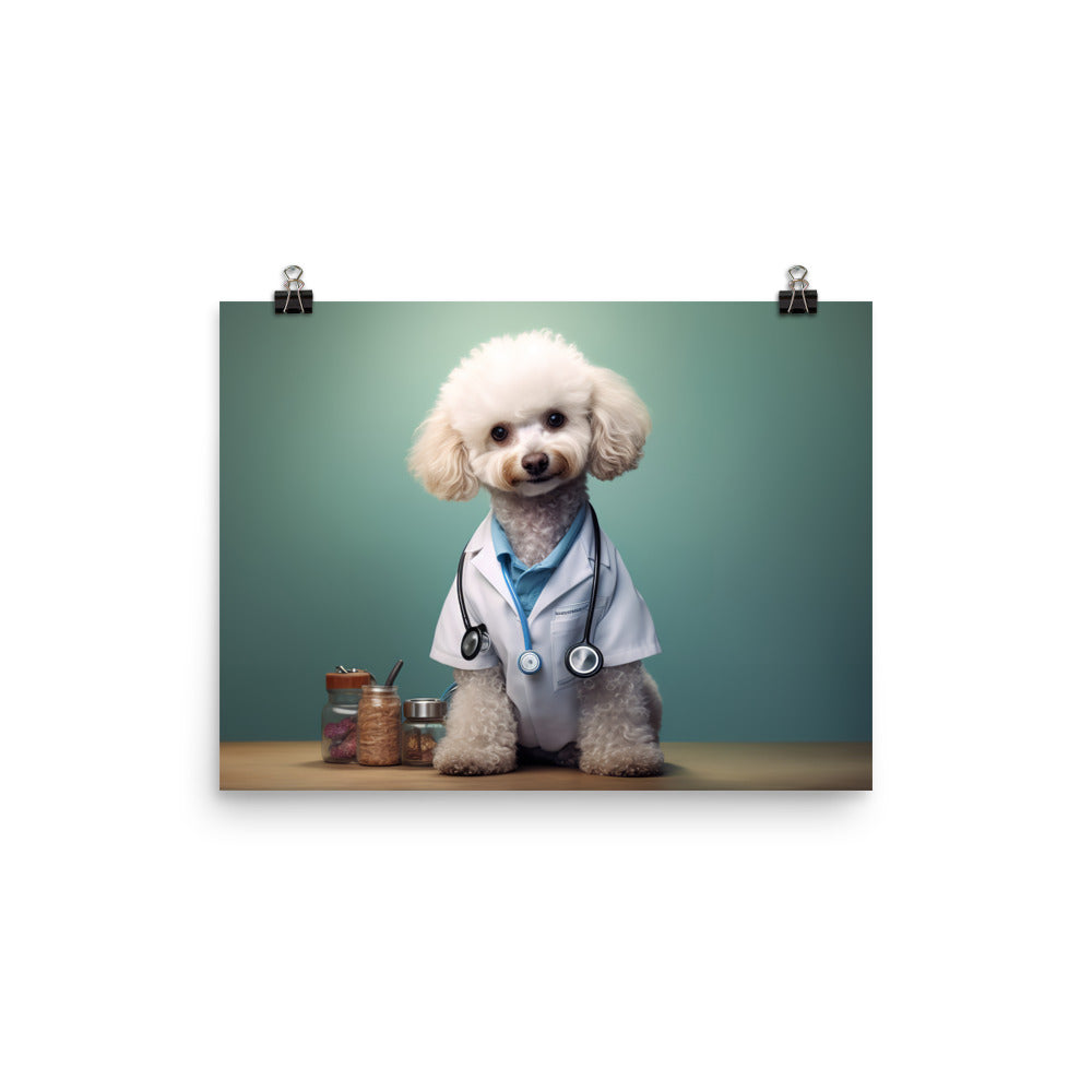 Poodle Doctor Photo paper poster - PosterfyAI.com