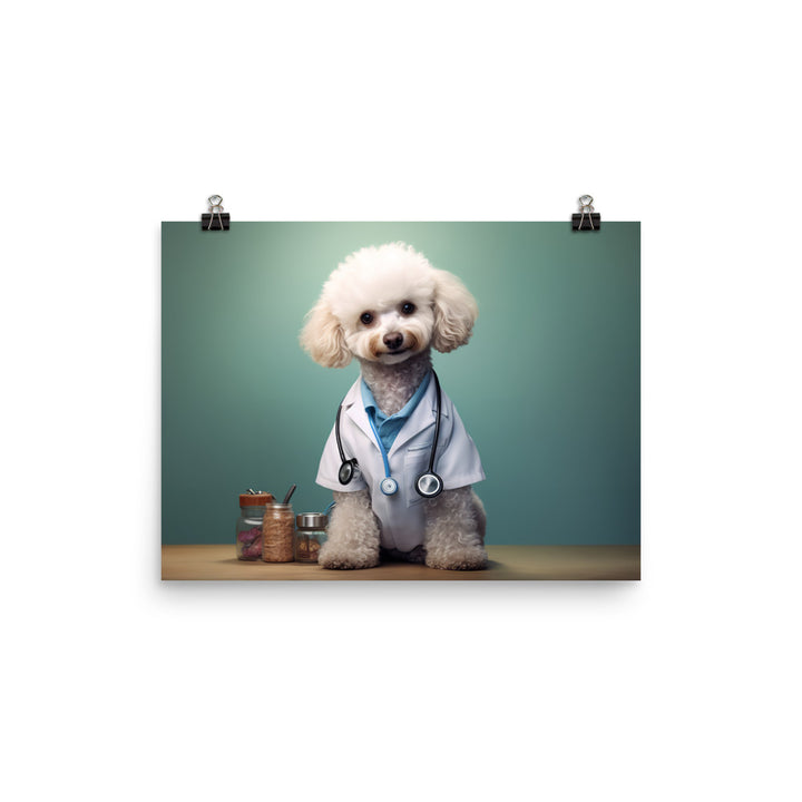 Poodle Doctor Photo paper poster - PosterfyAI.com