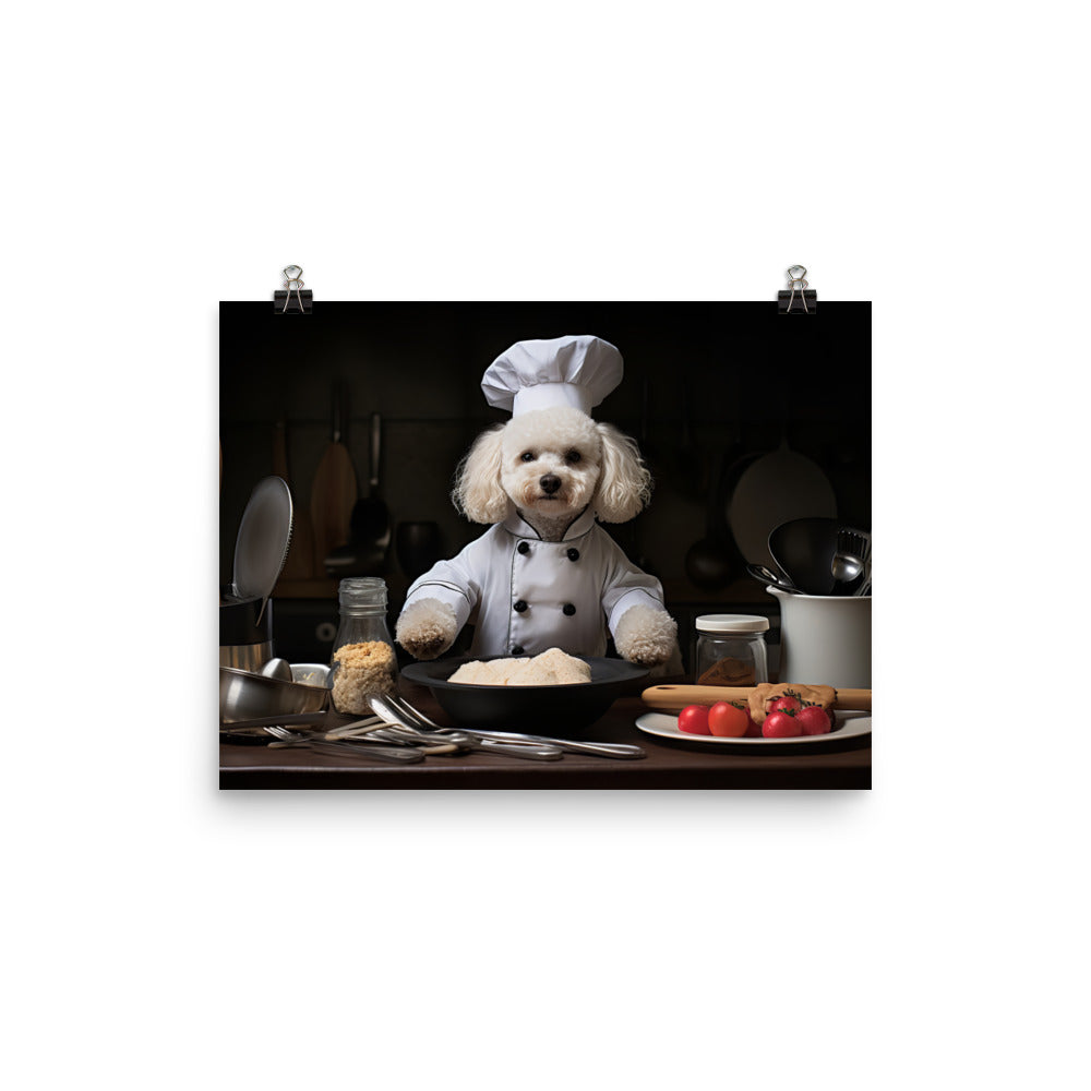 Poodle Chef Photo paper poster - PosterfyAI.com