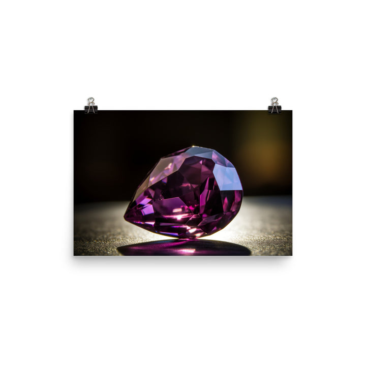 A regal purple diamond photo paper poster - Posterfy.AI