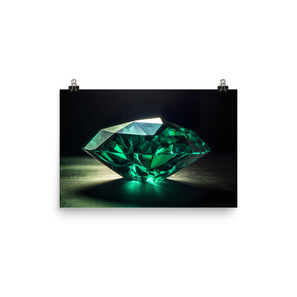 A large green diamond photo paper poster - Posterfy.AI