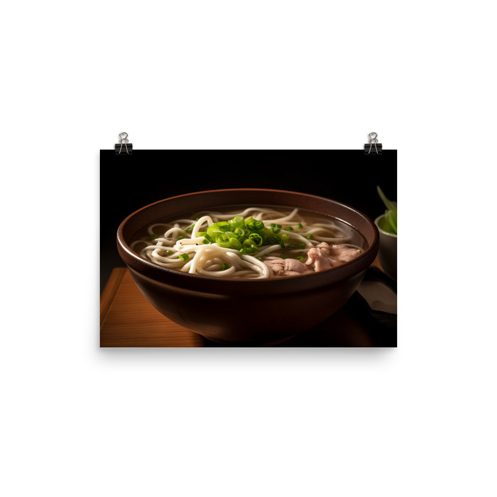 Hearty Udon Soup photo paper poster - Posterfy.AI