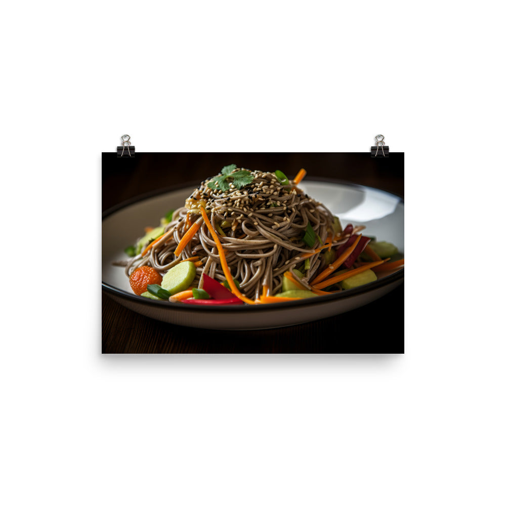 Cold Soba Salad photo paper poster - Posterfy.AI