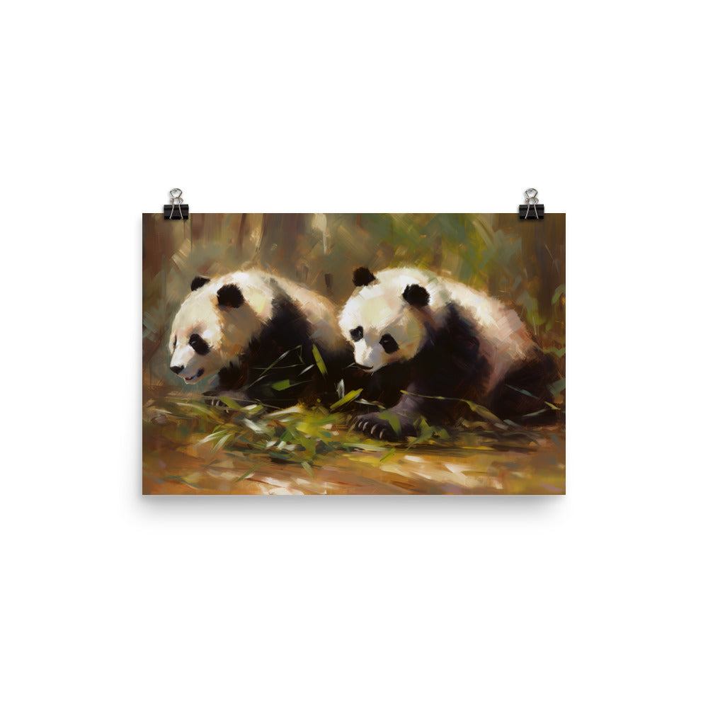 Panda Pals photo paper poster - Posterfy.AI